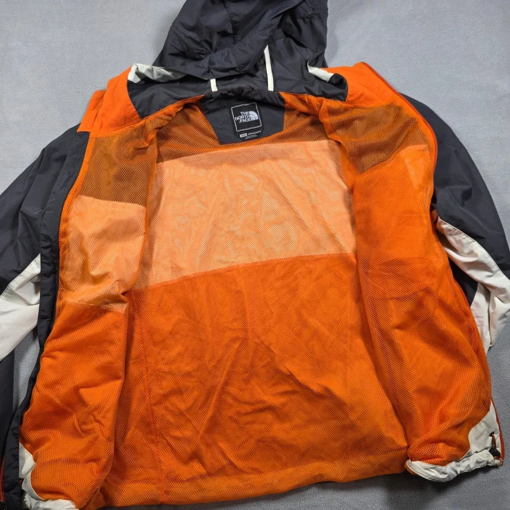 North Face Windbreaker Mens Medium Orange Grey White Hydrenalite Colorblock